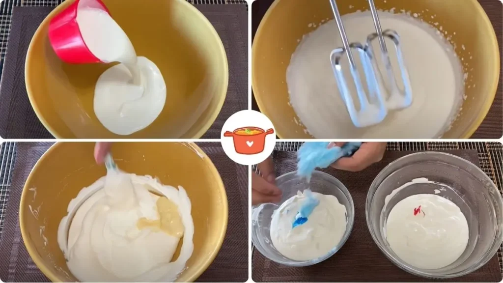 Step by Step Baskin Robbins Cotton Candy Ice Cream Recipe